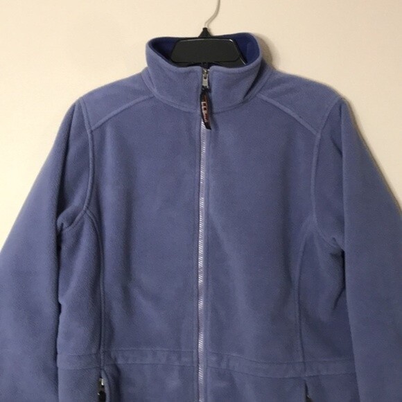 L.L. bean fleece zip up fall winter jacket with synch waist size medium - Picture 2 of 12